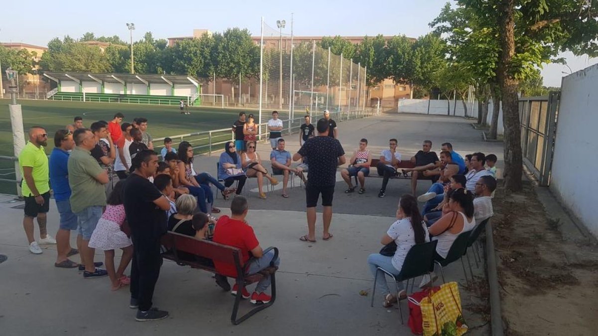Vista de la reunión del Gardeny con los padres de los jugadores el pasado día 19.