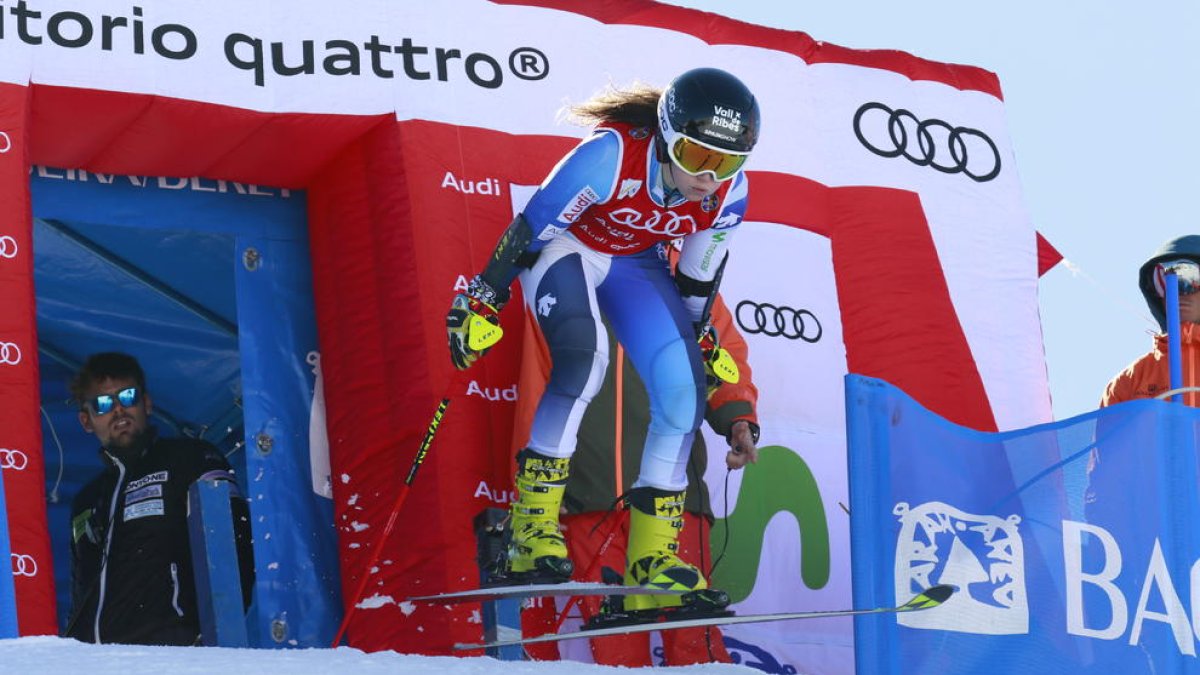 Núria Pau, ahir a les pistes de Baqueira-Beret.
