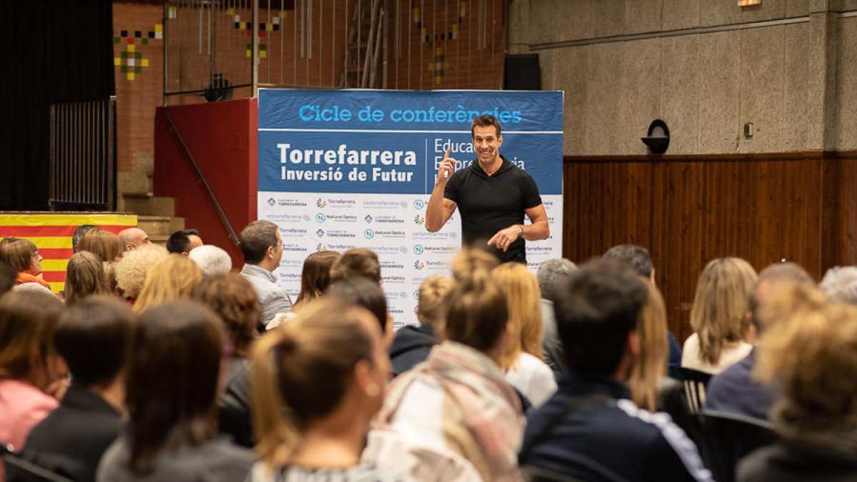 Sergi Grimau durant la conferència ‘Dejando huella’.