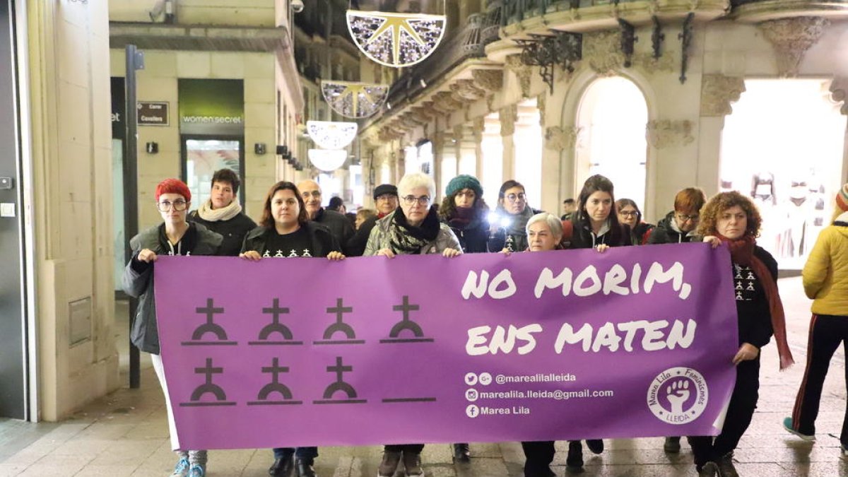 Imagen de archivo de una protesta contra la violencia machista.
