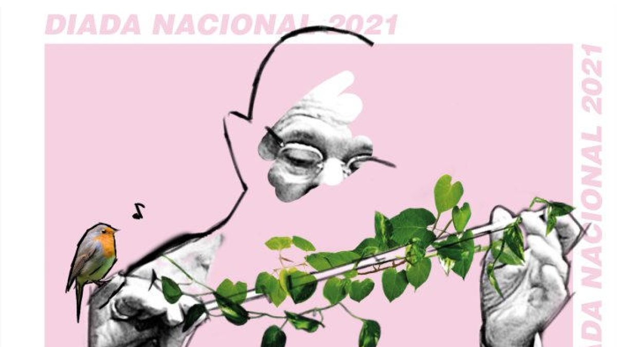 Cartell de la Diada del 2021, dedicada a la memòria de Pau Casals.