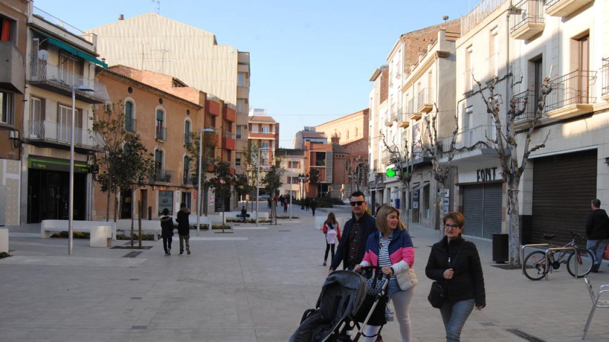 La plaza Manuel Bertrand, peatonal.