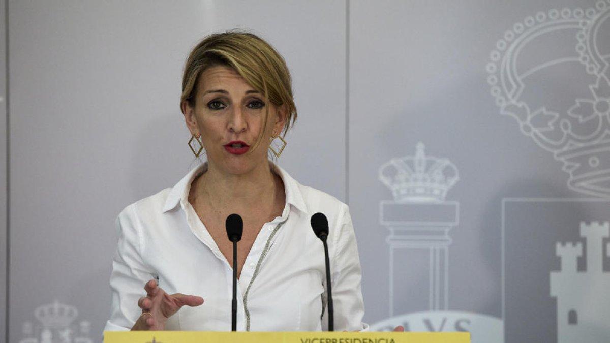 Yolanda Díaz, vicepresidenta tercera y ministra de Trabajo.