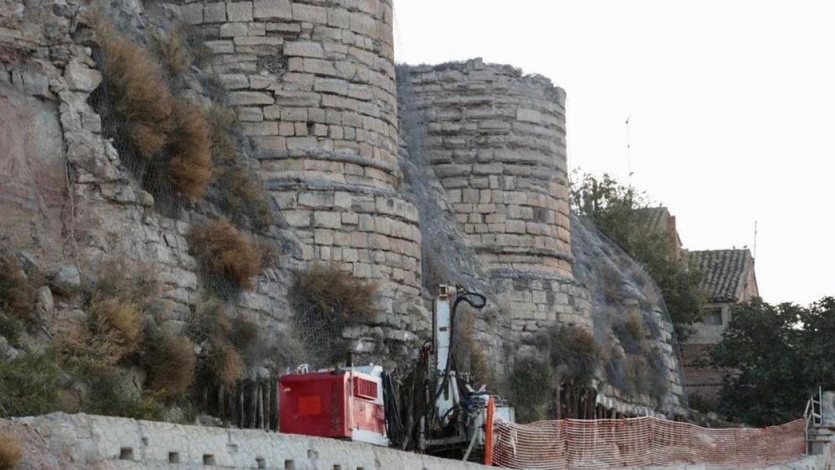 Las obras en la muralla de Saidí.