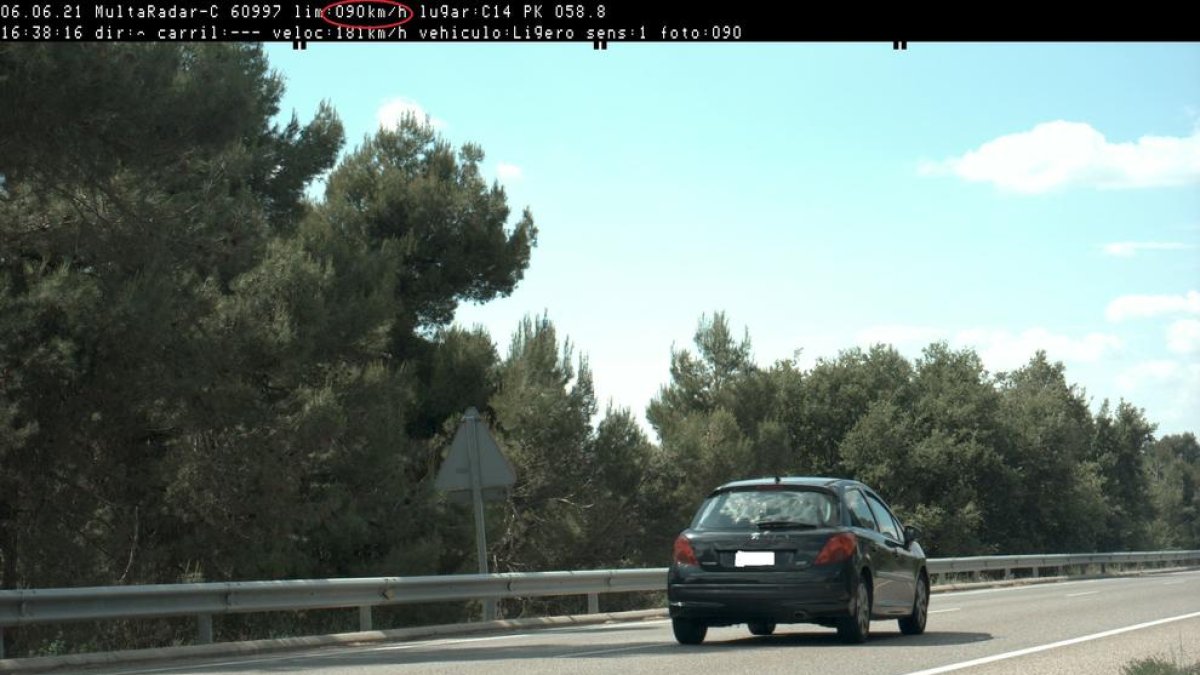 Denunciado penalmente un conductor andorrano que circulaba a 181 km/h po la C-14, en Ciutadilla