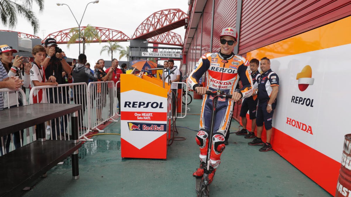 Marc Màrquez, ahir al circuit argentí de Termas de Río Hondo.
