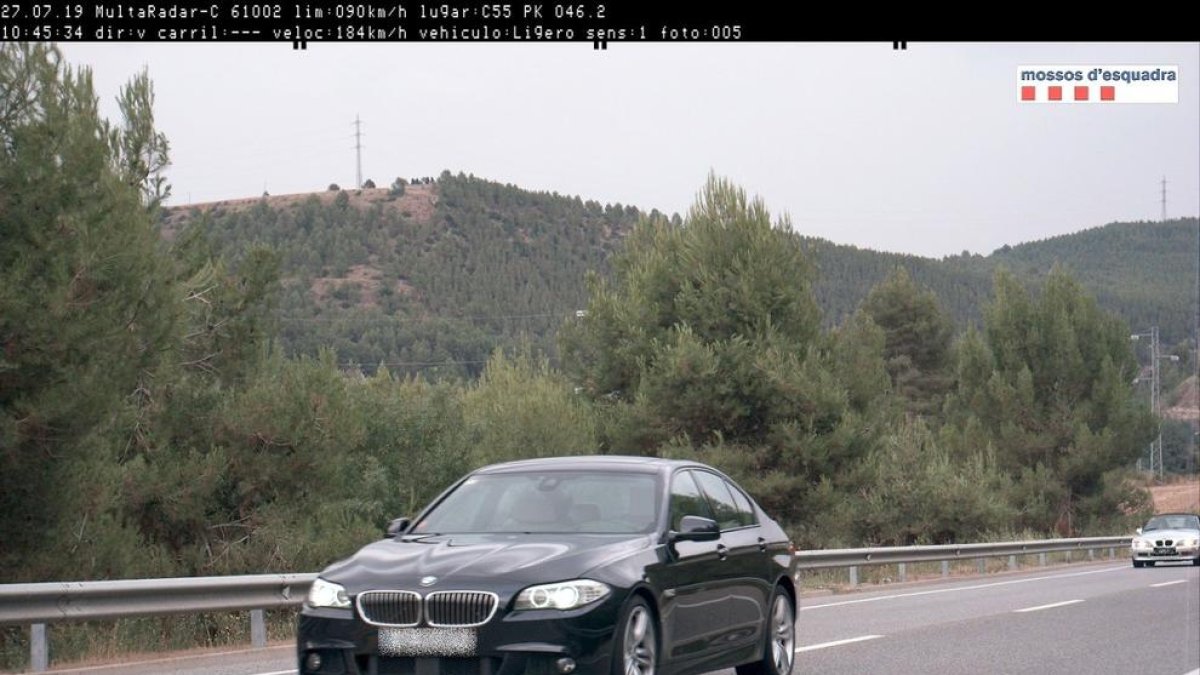 Un vecino de Solsona 'cazado' a 184 km en la C-55 en Súria