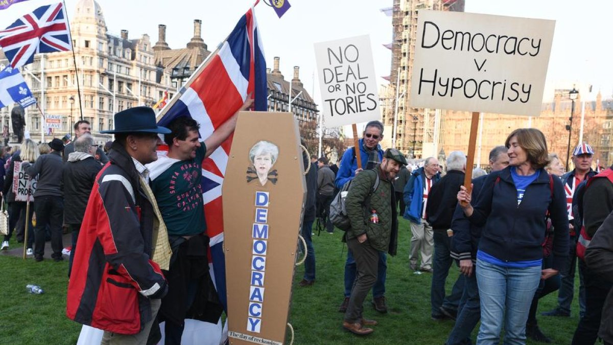 Les manifestacions a favor del Brexit van acabar amb sis persones detingudes.