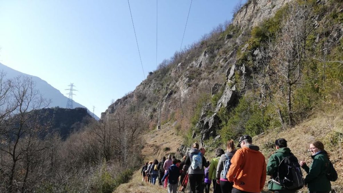 La marcha que organizó el Centre Excursionista por la mañana.