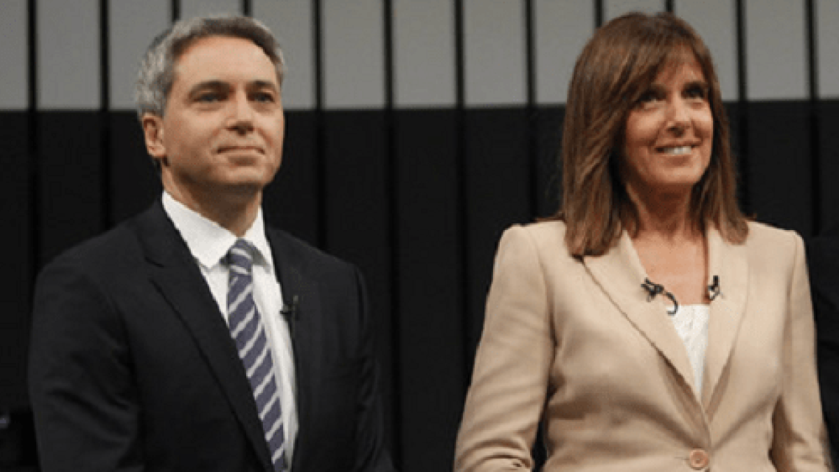 Ana Blanco y Vicente Vallés.