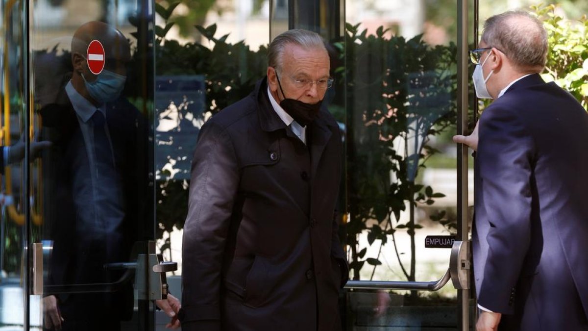 Antoni Brufau, tras declarar.