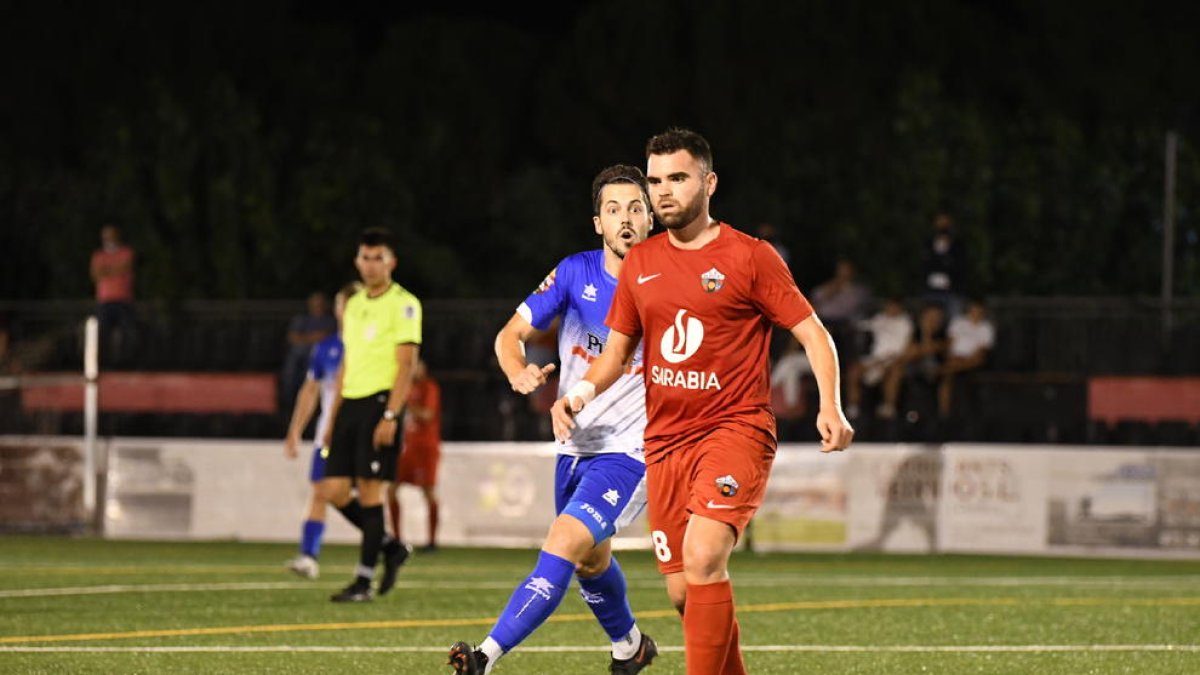 Una acción del partido que jugaron ayer Alpicat y Mollerussa.