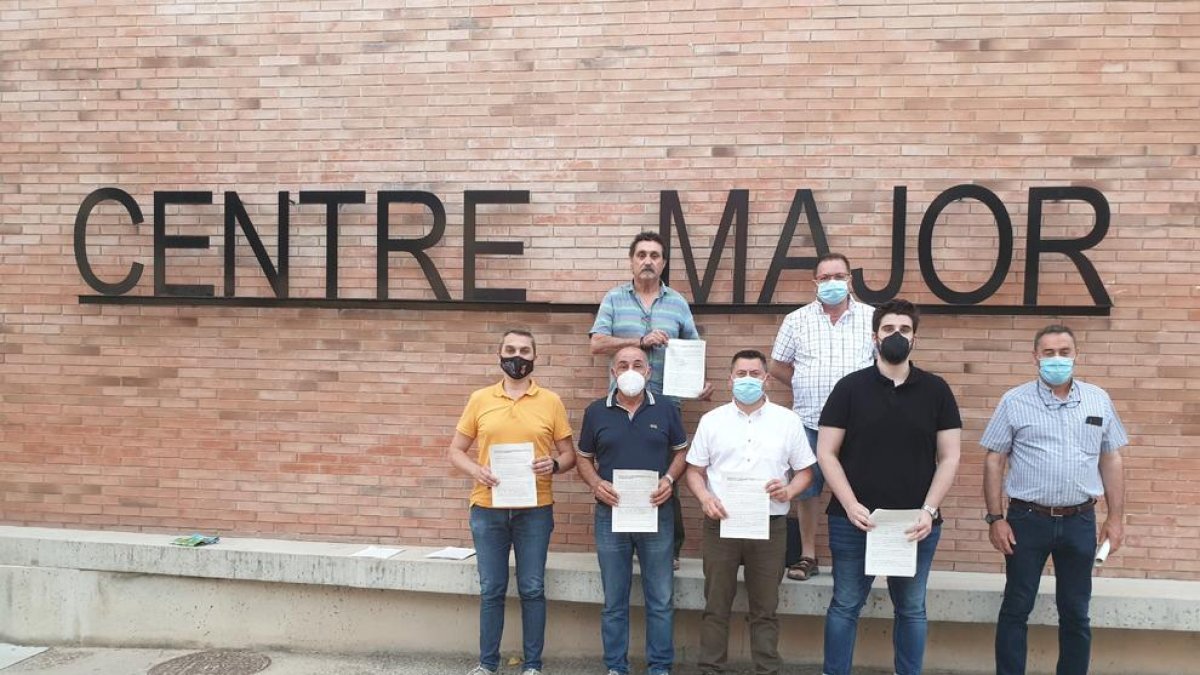 Imatge dels assistents a la trobada d’ahir a Alcarràs.