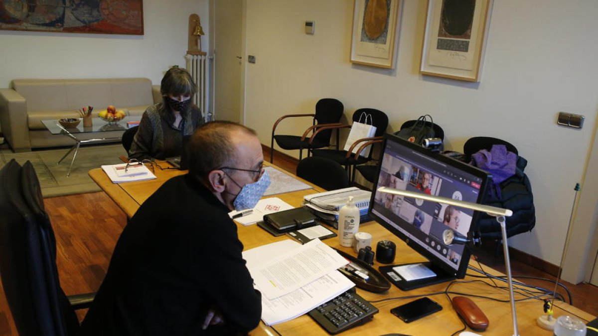 Reunión telemática ayer del Consell Municipal LGTBIQ+.