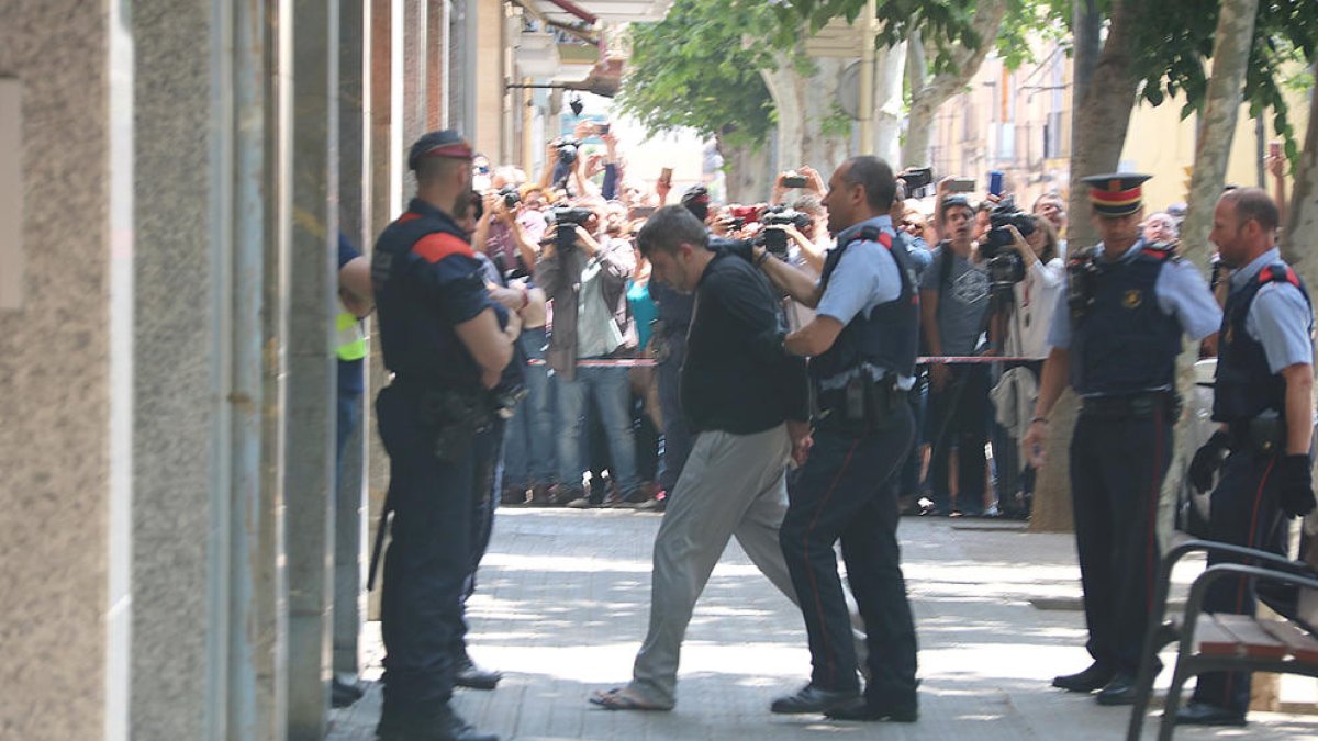 L’assassí de Laia, durant la reconstrucció del crim el 2018.