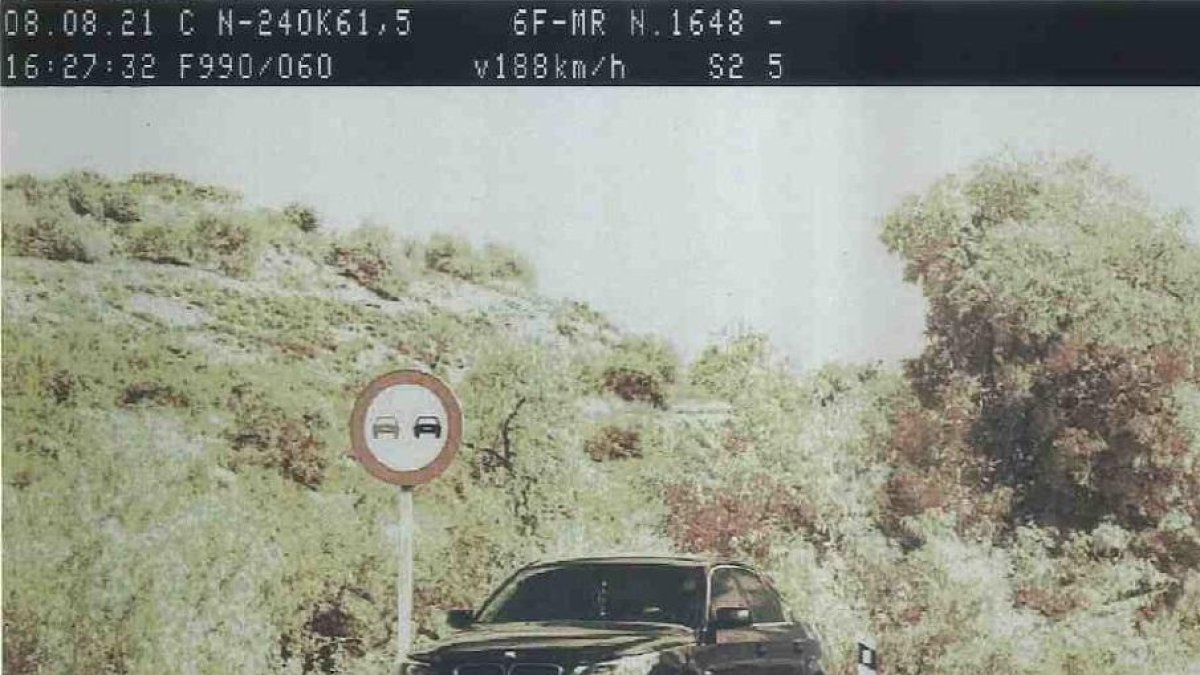 El vehicle que va ser interceptat a 188 quilòmetres per hora a l’N-240 a les Borges Blanques.