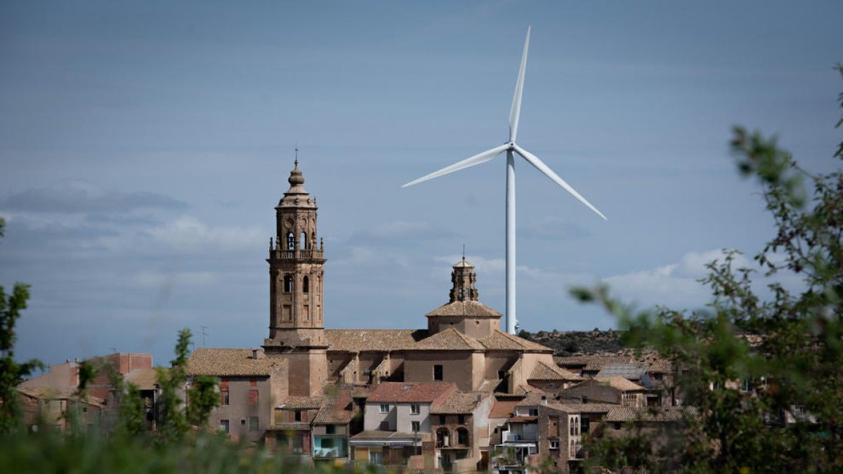 Un dels tres parcs eòlics de la Granadella.