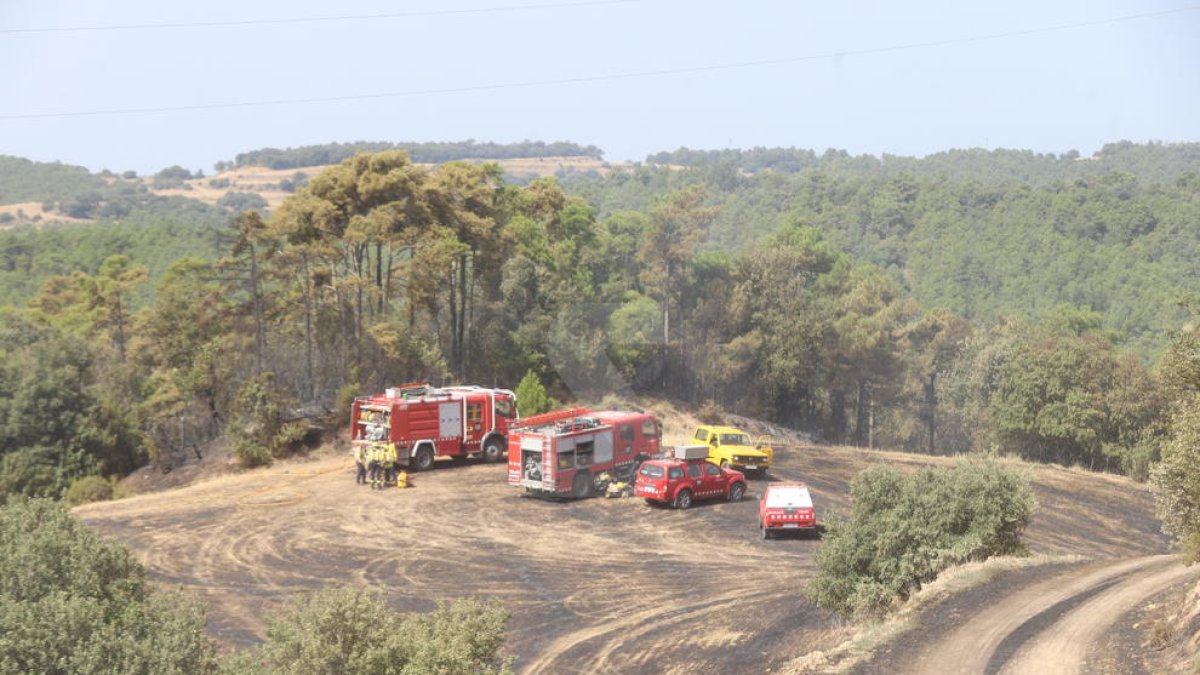 El incendio en el núcleo de Vilaplana, en la Baronia de Rialb.