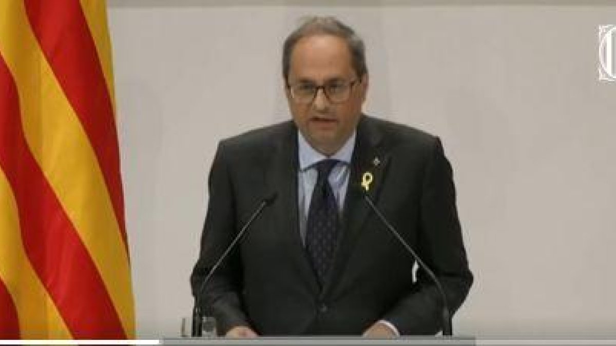 Torra exigeix la llibertat dels presos arran de l'informe de l'ONU