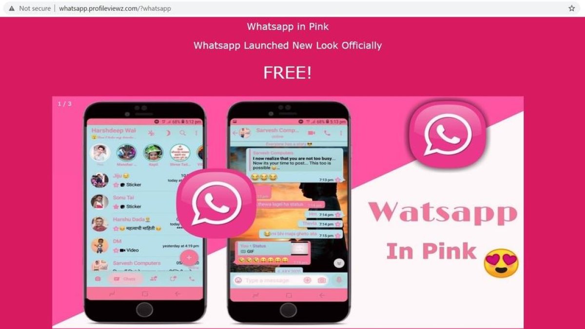 WhatsApp rosa: que es y porque debes evitarlo