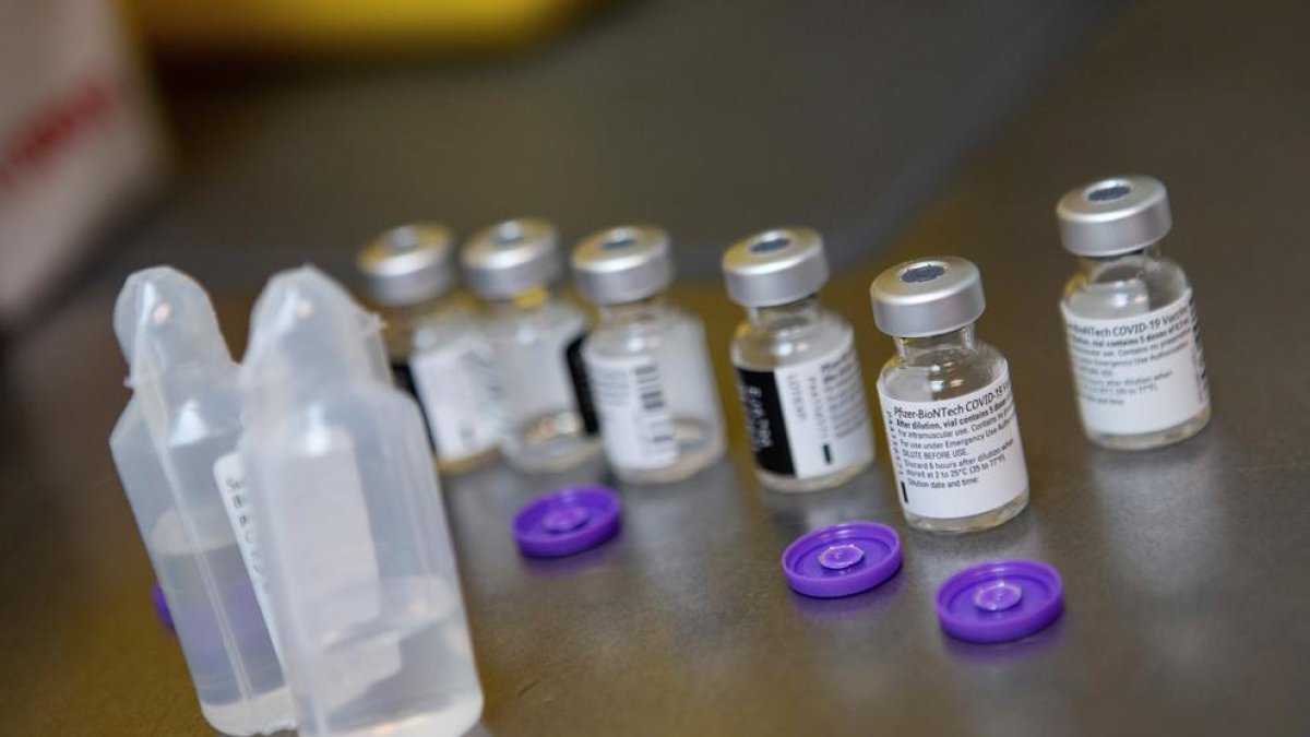 Diverses dosis de la vacuna de Pfizer.