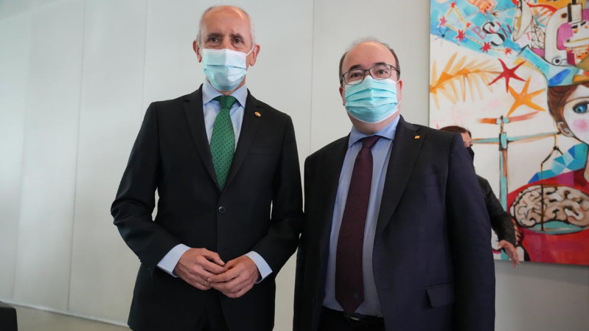 El vicelehendakari Josu Erkoreka y el ministro Miquel Iceta.