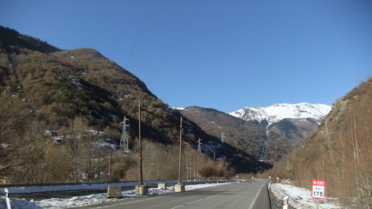 Imatge d’arxiu de l’N-230 a Aran.