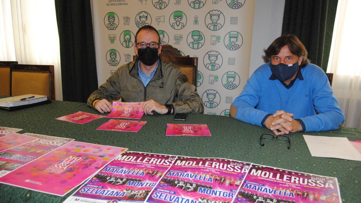 Marc Solsona, con el técnico de fiestas, Àlex Culleré.