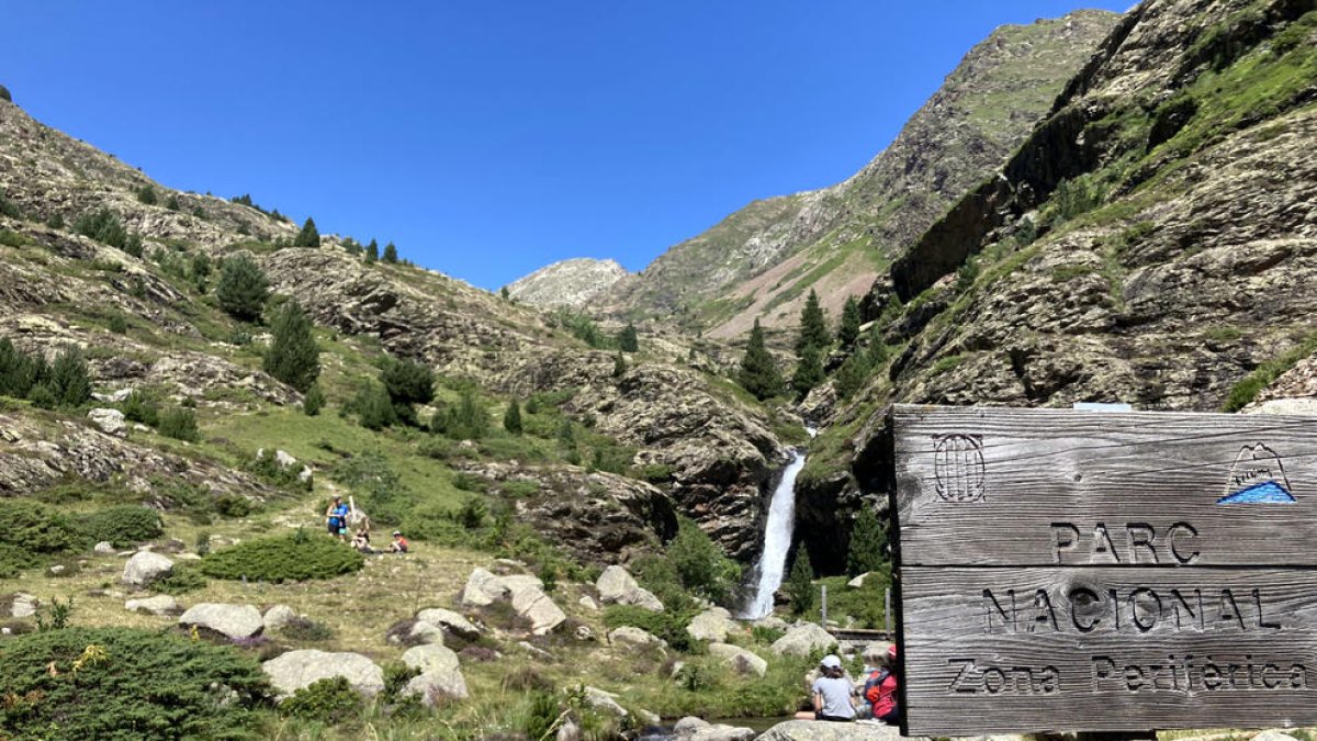 Un tram del camí de Rus, a la Vall Fosca, a l'entorn del Parc Nacional d'Aigüestortes, el passat mes d'agost.
