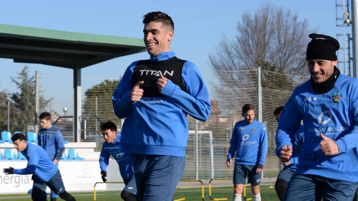 Albert Torras ya se entrenó ayer con la plantilla del Lleida.