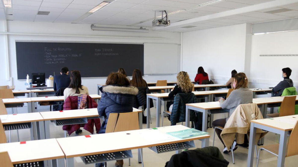 Imatge d'arxiu d'unes proves d'oposicions.