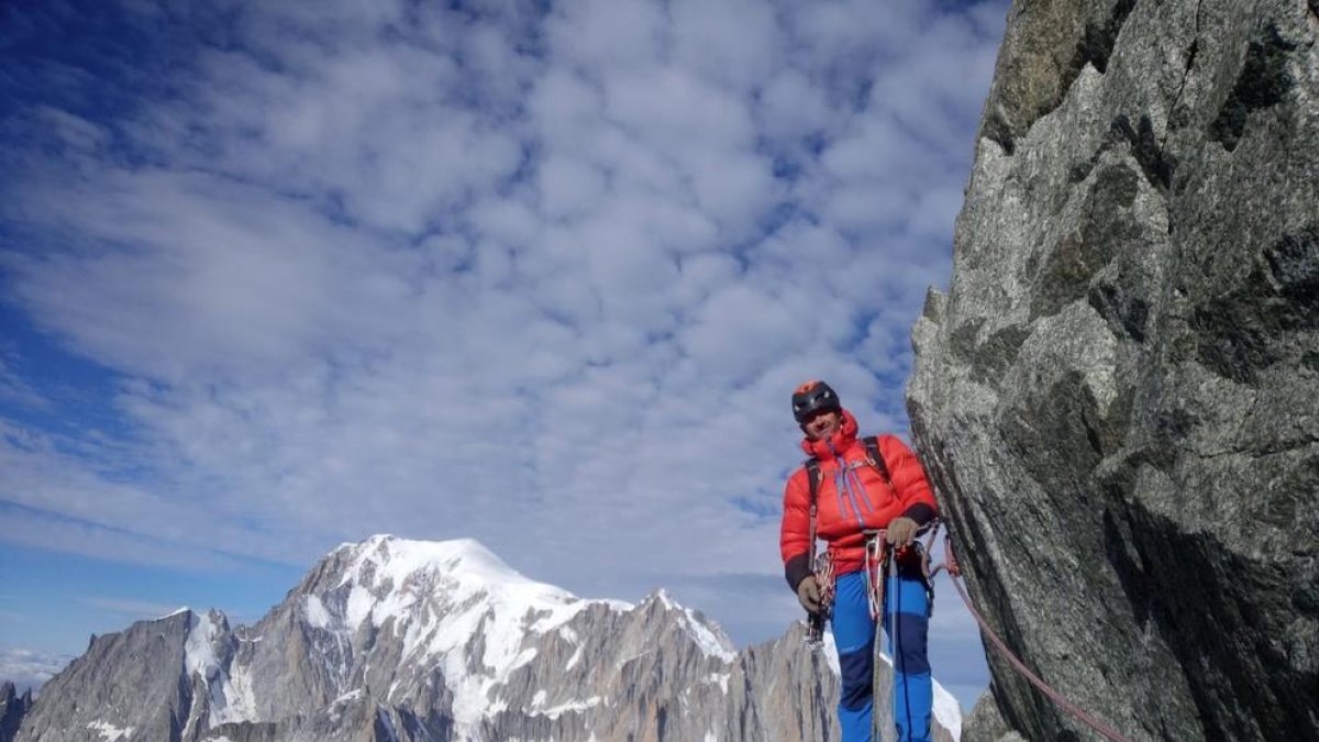 Víctor Sans, en una de les seues expedicions.