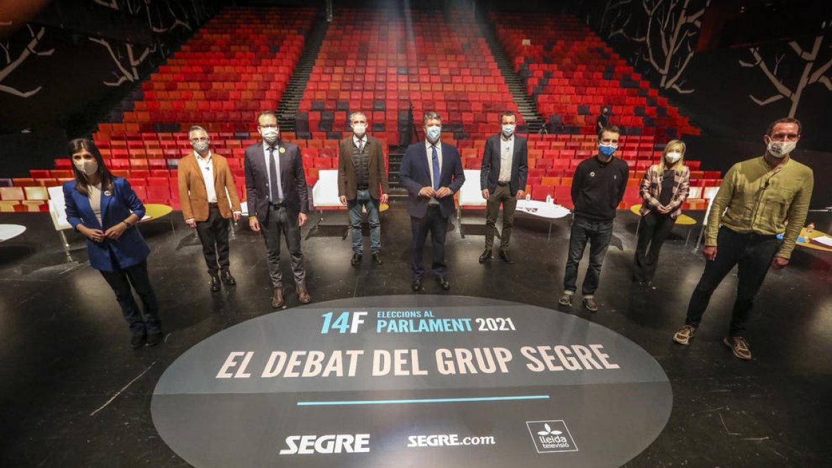 Els candidats de Lleida van posar divendres a la Llotja.