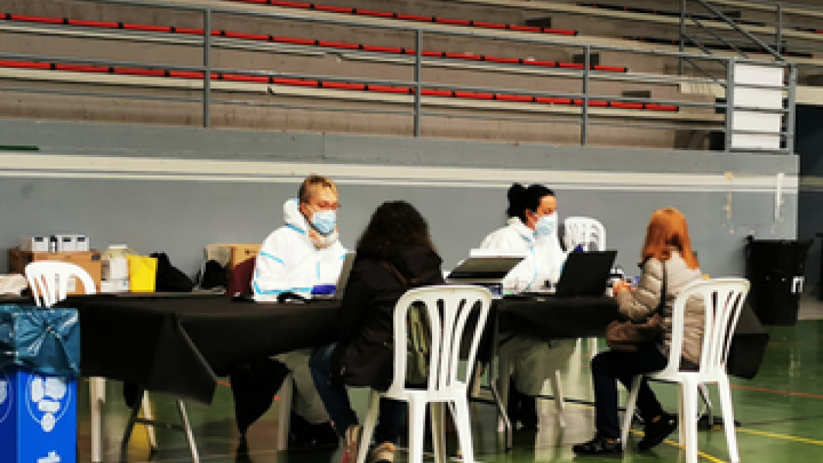 El cribratge al Pavelló Municipal d'Esports.