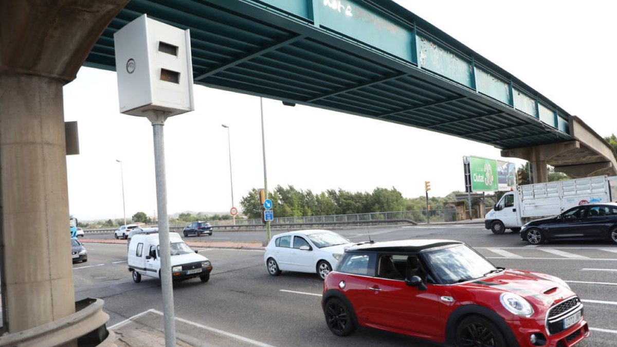 Imatge d'arxiu d'un radar de velocitat a Lleida.