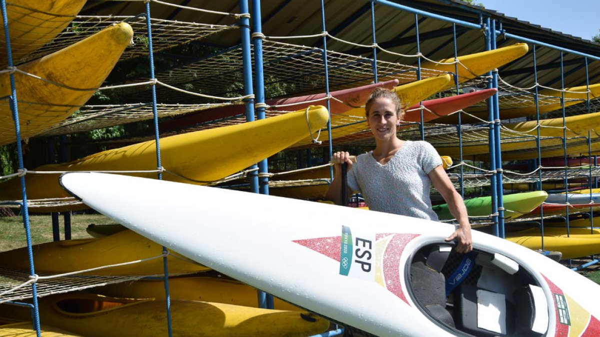 Núria Vilarribla, en el Parc Olímpic del Segre de La Seu d’Urgell.