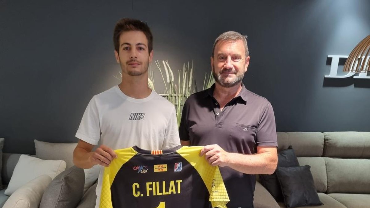 Carles Fillat, amb el president del Llista, Enric Duch.