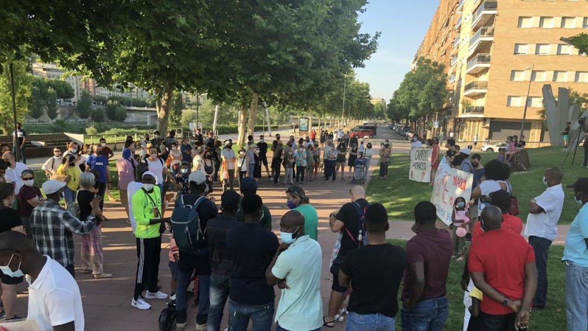 La concentració va tenir lloc ahir a la tarda a la plaça Blas Infante.