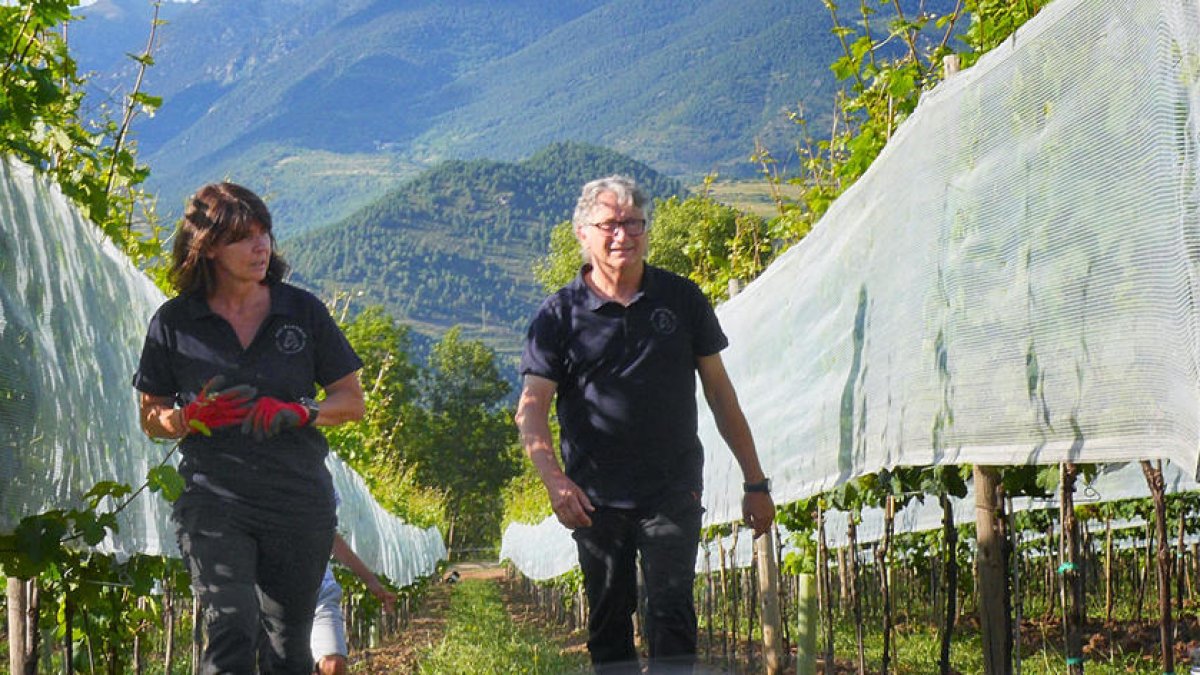 Silvia Gaminde i Javier Güell, propietaris i responsables de Cal Mandrat de Montellà, a la Cerdanya.