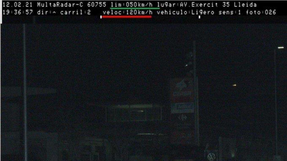Denunciat per conduir a 120 quilòmetres per hora per una avinguda de Lleida