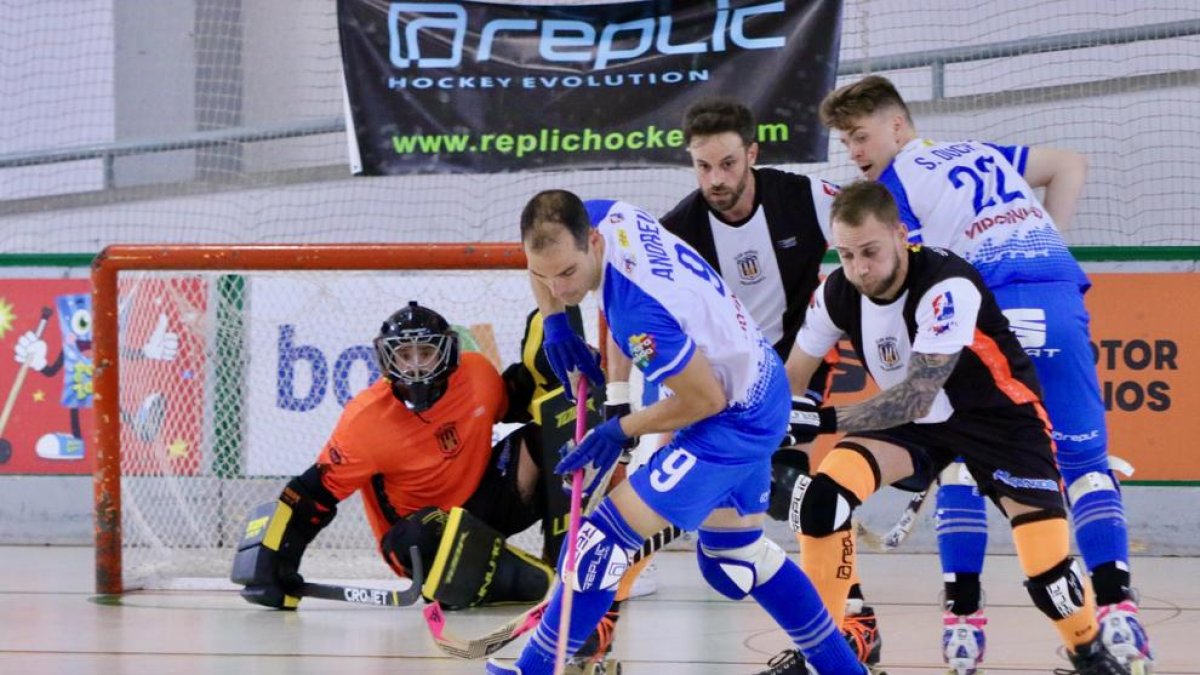 Andreu Tomàs, en una acción del partido ante el Palafrugell, jugado el pasado día 9.