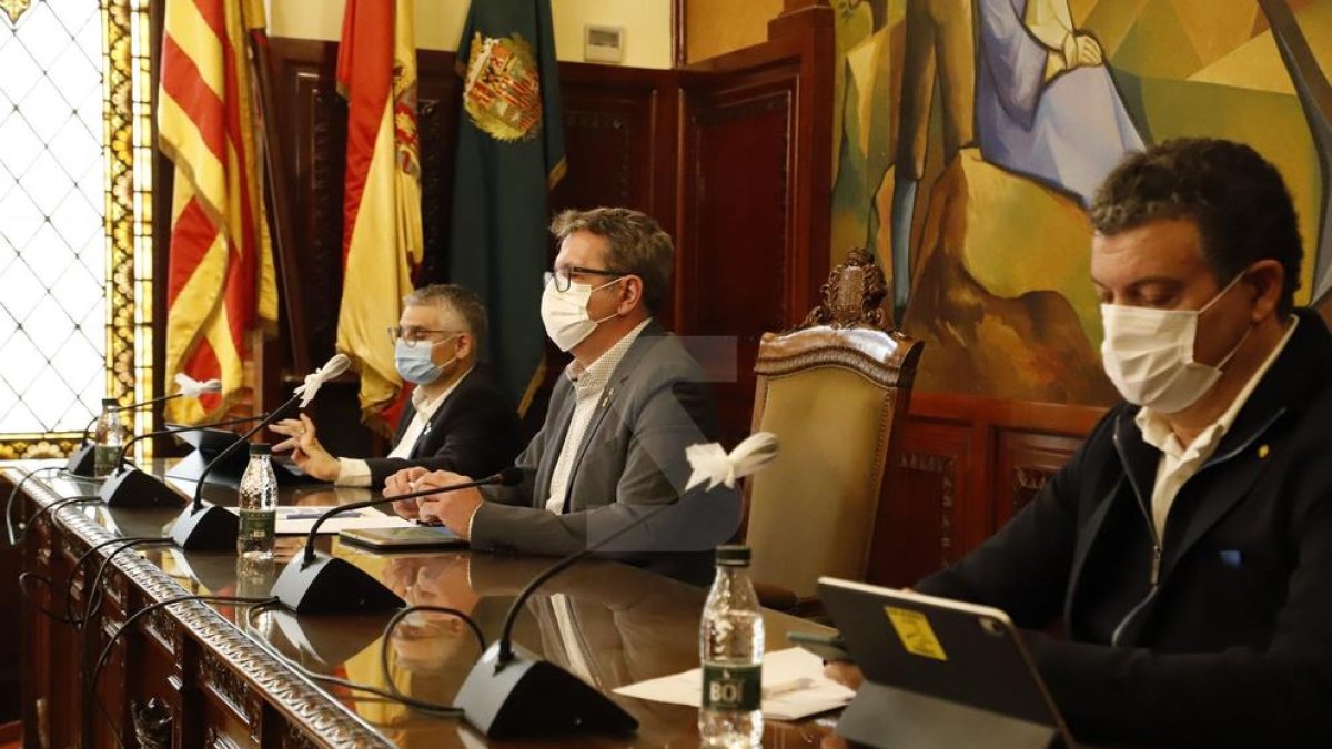 Un momento del pleno de la Diputación de Lleida de este jueves.