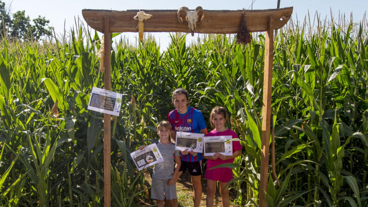 Los organizadores ultimaban ayer los preparativos para la tercera edición del laberinto de maíz.