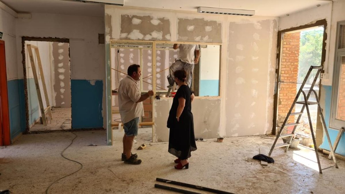 Las obras que se están llevando a cabo en la escuela.