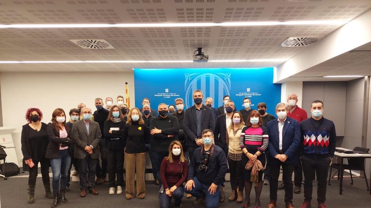 Recepció de la delegació del Govern a mitjans de Lleida.