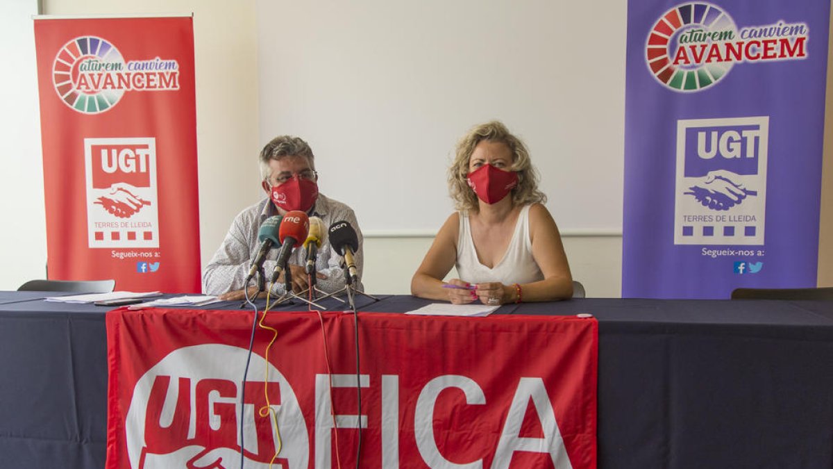 Perelló i Buil, ahir, durant una roda de premsa a Lleida.