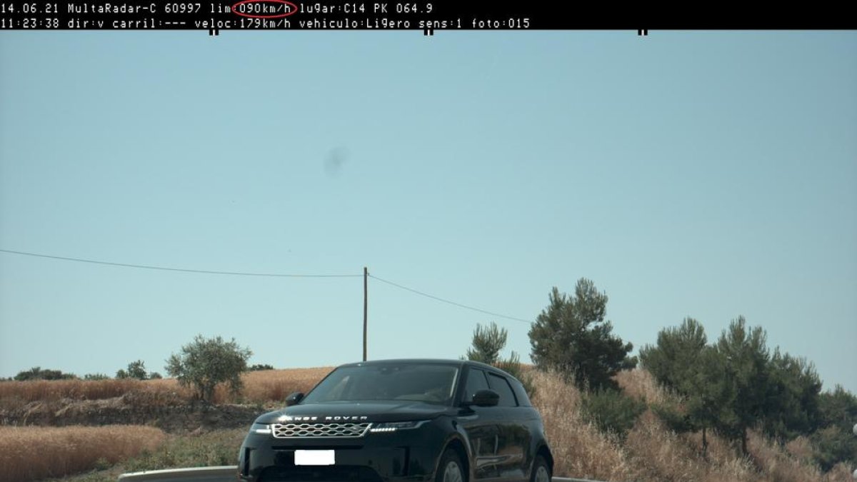 Enxampat a 179 km/h en un tram de 90 a Verdú