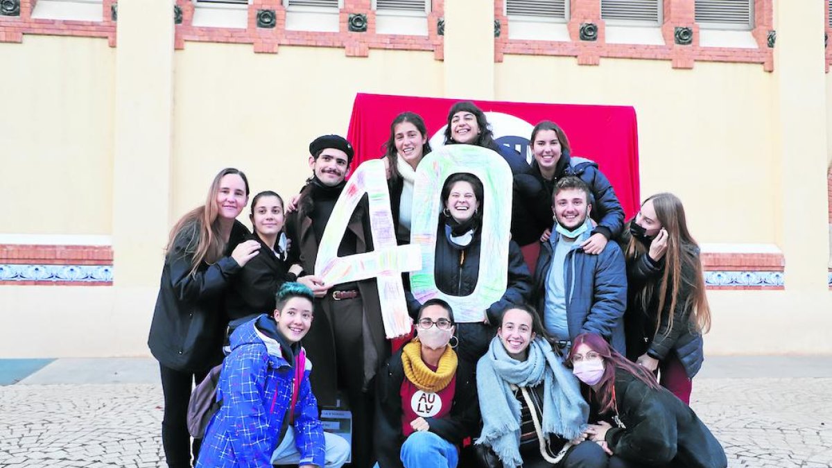 Algunos de los participantes en los actos conmemorativos de los 40 años del Aula.