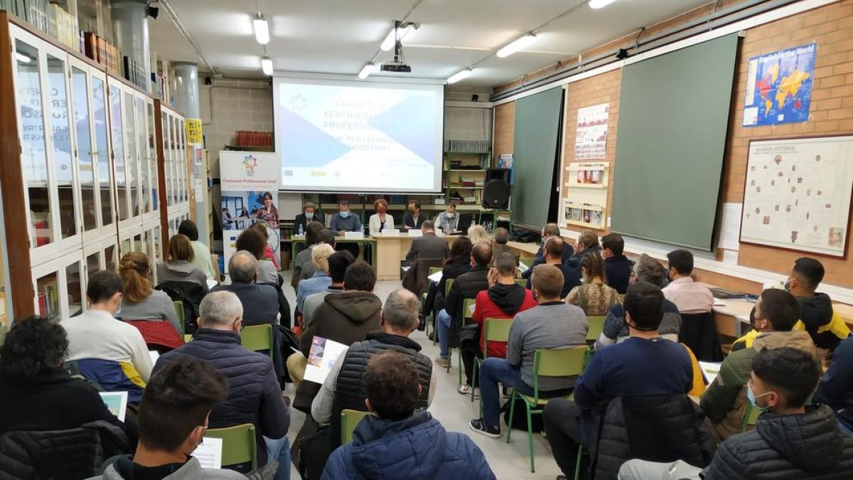 Un moment de la jornada celebrada a l’Institut Guindàvols.