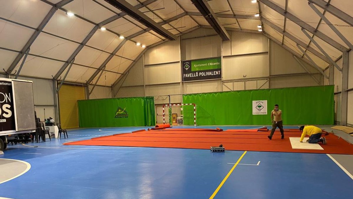 Pista de gel ecològic a Alcarràs